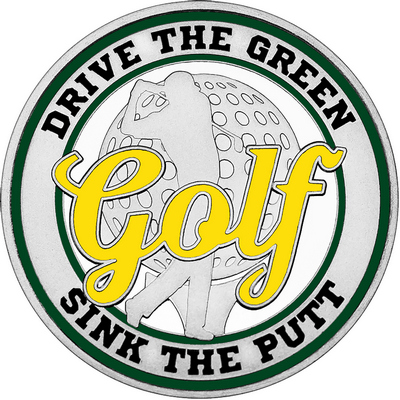 Yellow "Golf" with Dark Green Outer Circular Borders
